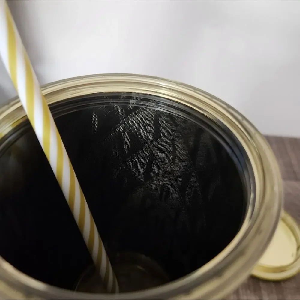 NWT GOLD Quilted STARBUCKS TUMBLER Cup with lid straw 24 oz